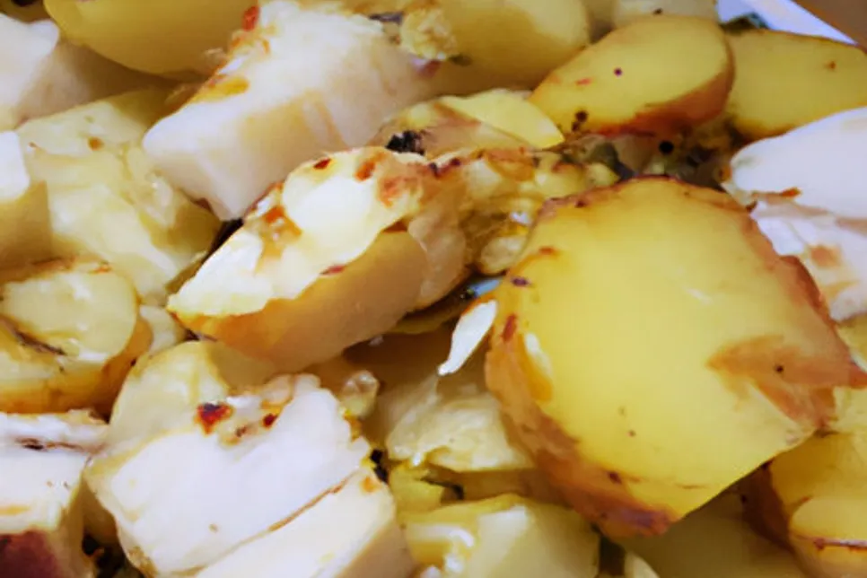 Bacalhau com Batatas ao Forno Low Carb