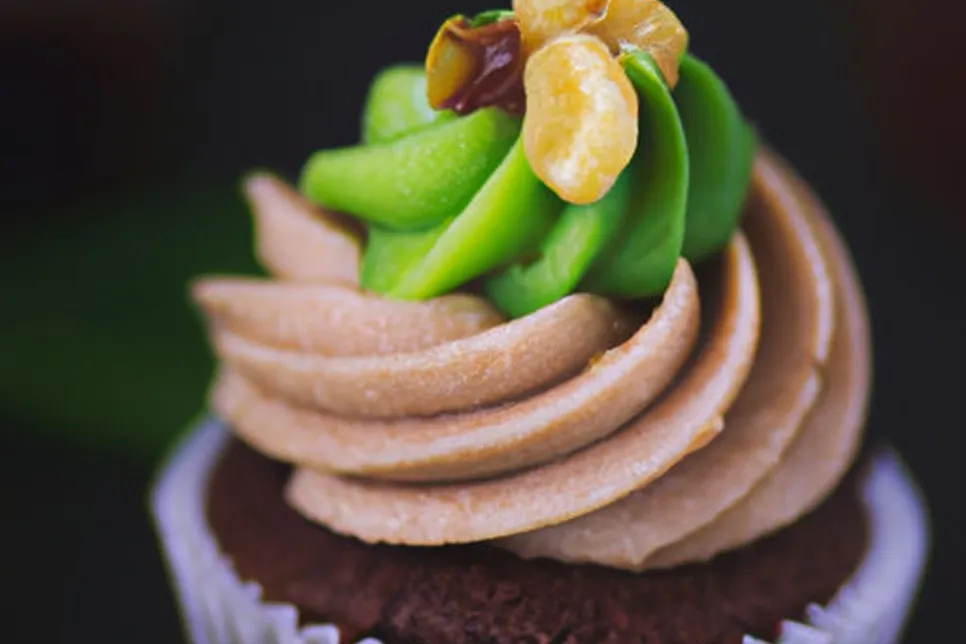 Cupcake delicioso de biomassa