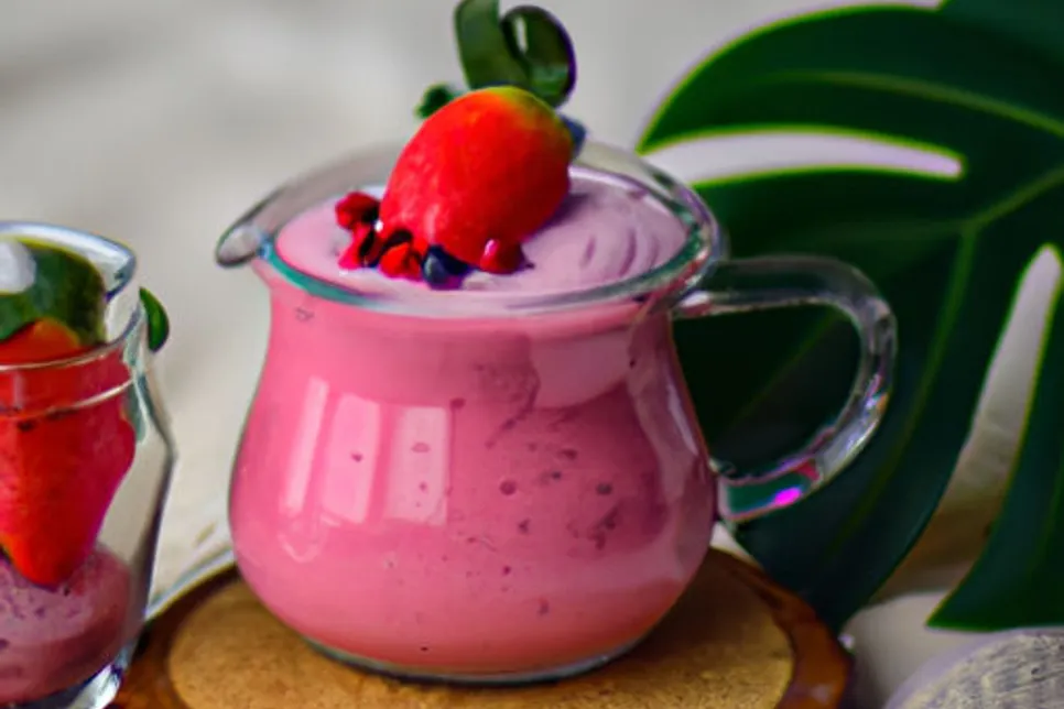 Mousse de Morango Low Carb de Kefir