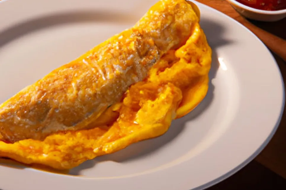 Omelete fofinho com goma de tapioca