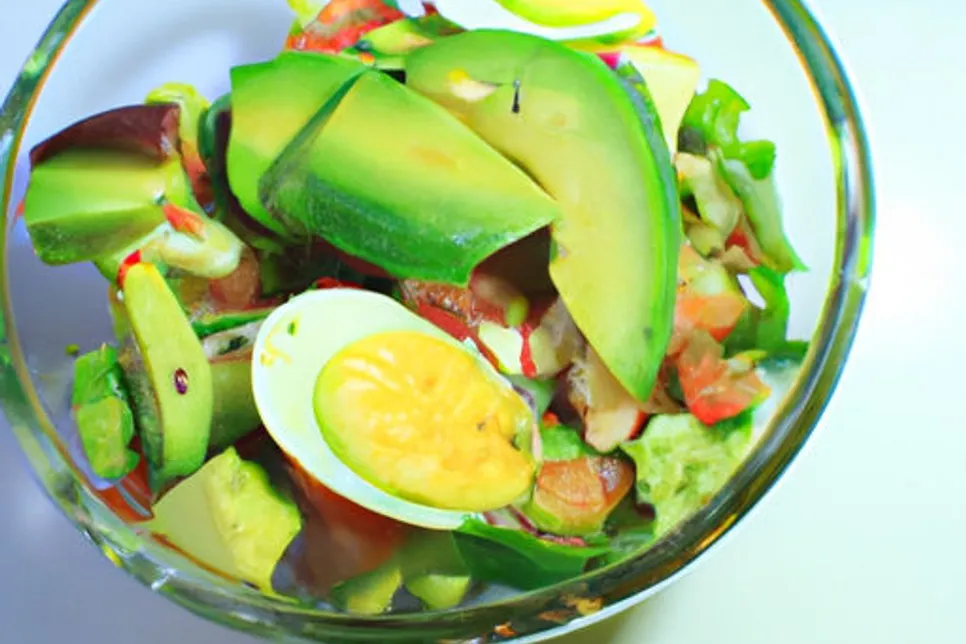 Salada refrescante de abacate low carb