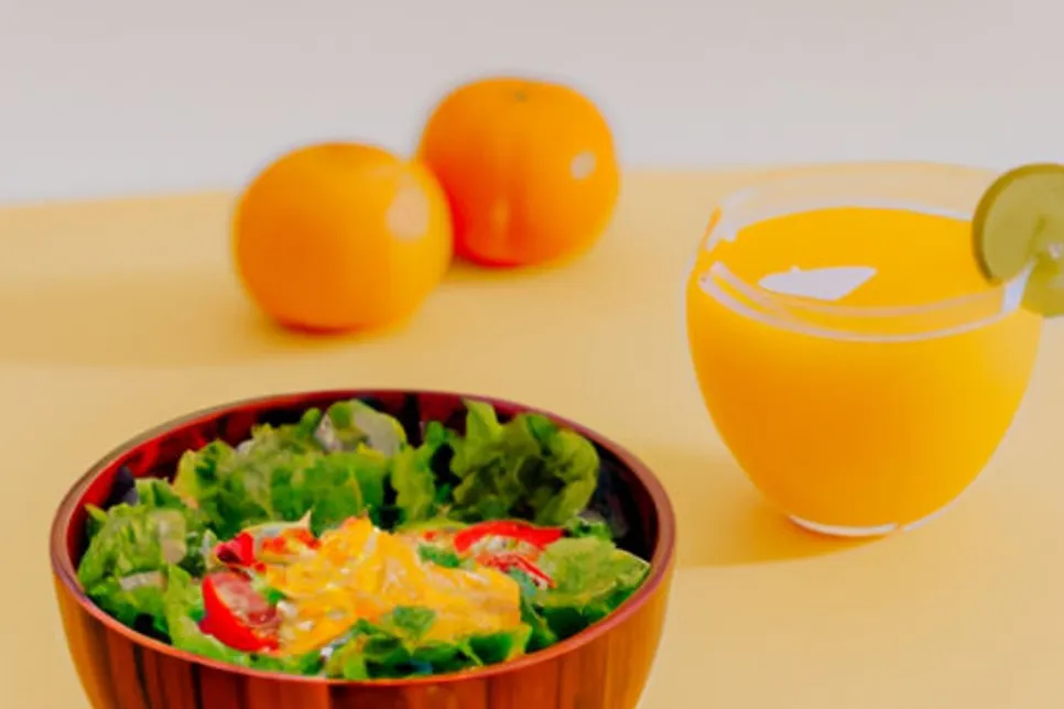 Salada de Frutas com Suco de Laranja Low Carb