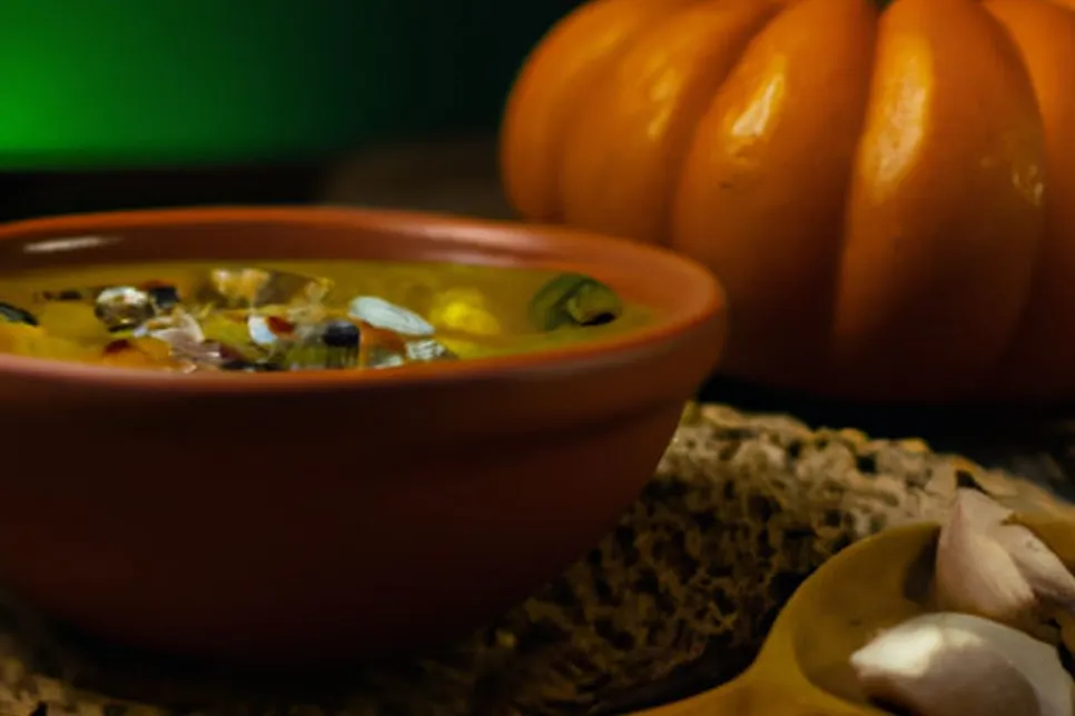 Receita de Sopa de Abobora com Alho Poró Light