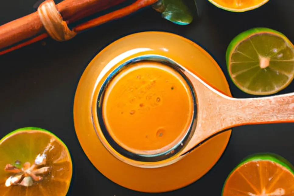 Suco de laranja com gengibre refrescante!